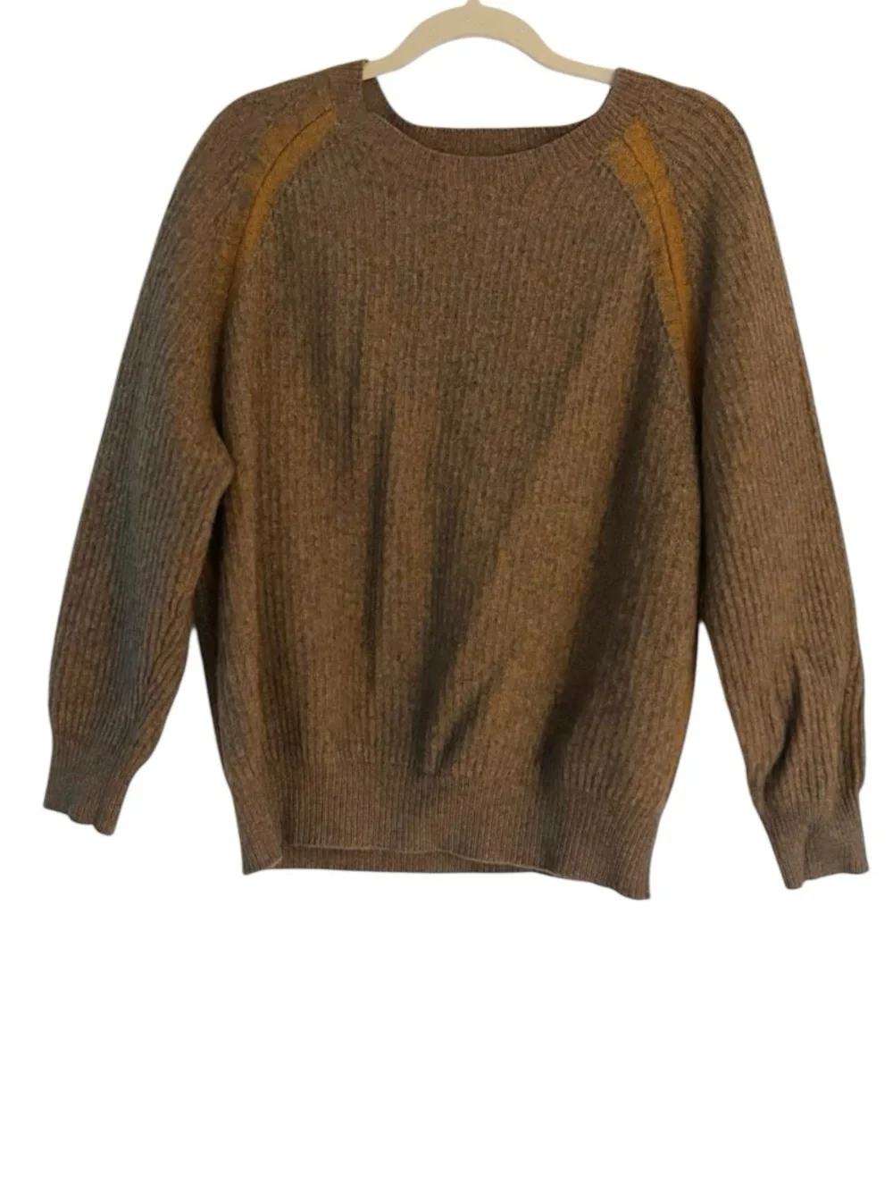 RAFFI Wool Cashmere Blend Sweater Men's Size XXL MSRP $285 Mustard Tan